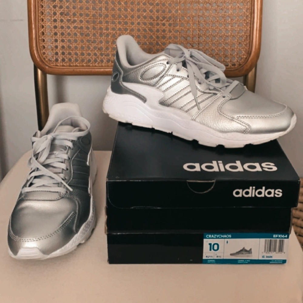 Brand New - Silver Adidas Athletic Shoes